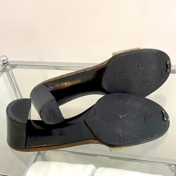 Gucci Snakeskin Leather Slide Heel Pumps Good Condition Trendy Classic Sexy - Picture 5 of 8